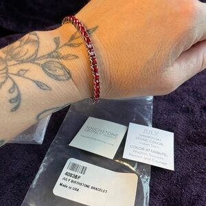 NEW TC bySwarovski, July Birthstone Stretch Bracelet, in Indian Siam